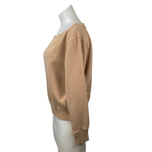 Spiritual Gangster Beige Tan Boat Neck Long Sleeve Sweatshirt Sweater Top Size S - Picture 2 of 5